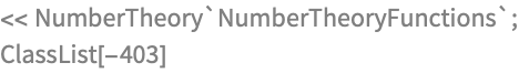 << NumberTheory`NumberTheoryFunctions`;
ClassList[-403]