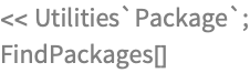 << Utilities`Package`;
FindPackages[]