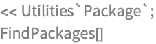 << Utilities`Package`;
FindPackages[]