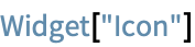 TemplateBox[{Widget, paclet:GUIKit/ref/Widget, GUIKit Package Symbol}, PackageLink, BaseStyle -> 3ColumnTableMod][TemplateBox[{"Icon", paclet:GUIKit/ref/Widget/Icon, GUIKit Package Symbol}, PackageLink, BaseStyle -> 3ColumnTableMod]]