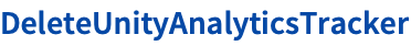 DeleteUnityAnalyticsTracker