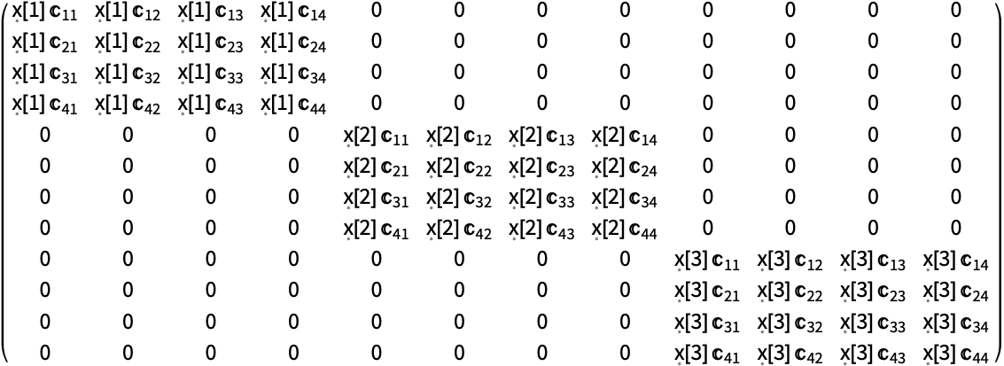 BlockDiagonalMatrix—Wolfram言語ドキュメント