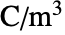 TemplateBox[{InterpretationBox[, 1], {"C", , "/", , {"m", ^, 3}}, coulombs per meter cubed, {{(, "Coulombs", )}, /, {(, {"Meters", ^, 3}, )}}}, QuantityTF]