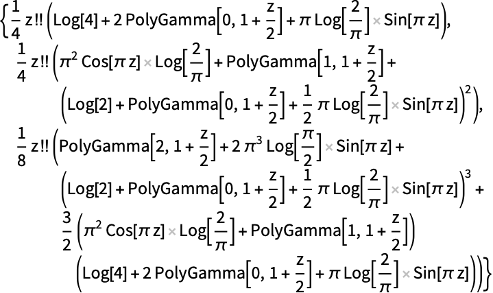 Factorial2—Wolfram言語ドキュメント