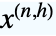 TemplateBox[{x, n, h}, FactorialPower3]