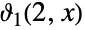 TemplateBox[{1, 2, x}, EllipticTheta]