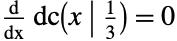 (d)/(dx)TemplateBox[{x, {1, /, 3}}, JacobiDC]=0