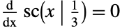 (d)/(dx)TemplateBox[{x, {1, /, 3}}, JacobiSC]=0