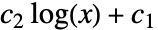 TemplateBox[{2}, CTraditional] log(x)+TemplateBox[{1}, CTraditional]