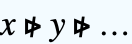 x⋫y⋫...