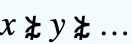 x⋩y⋩...