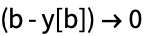 (b-y[b])->0