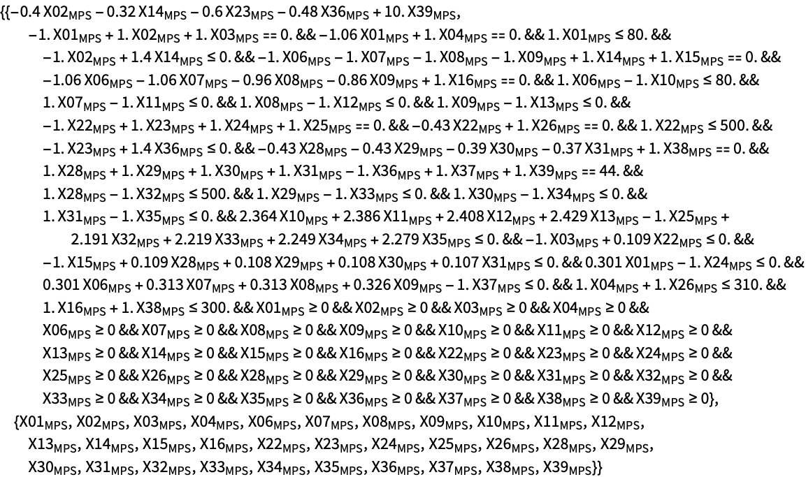 線形最適化—Wolfram言語ドキュメント