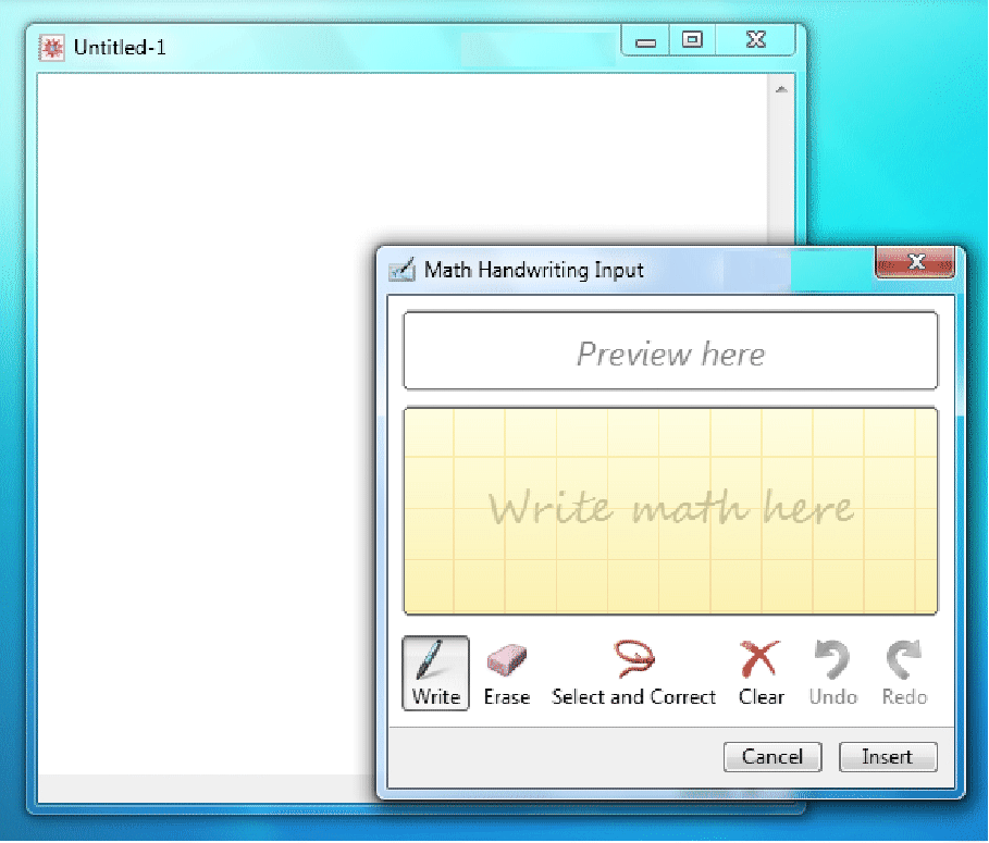 mathematica math input panel