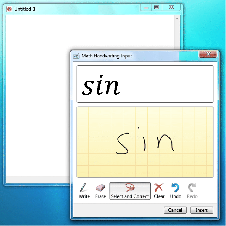 math input panel api