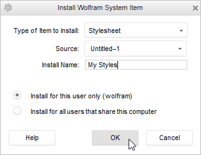 Install a Stylesheet—Wolfram Documentation