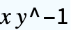 x y^-1 x y^-1