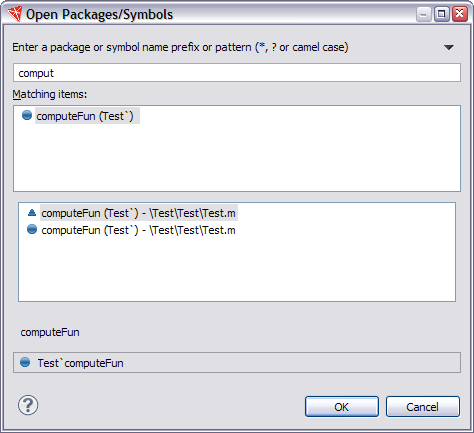 Finding Symbols or Packages