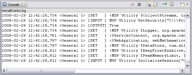 Show console